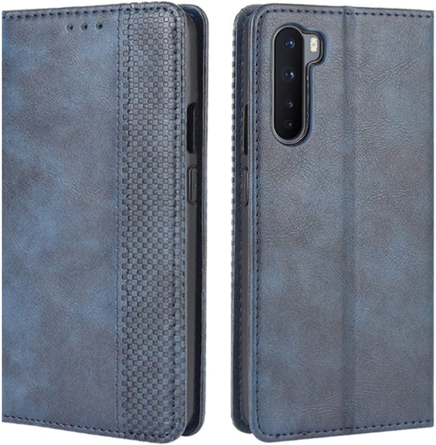 Oneplus Nord blue color leather wallet flip cover case By excelsior