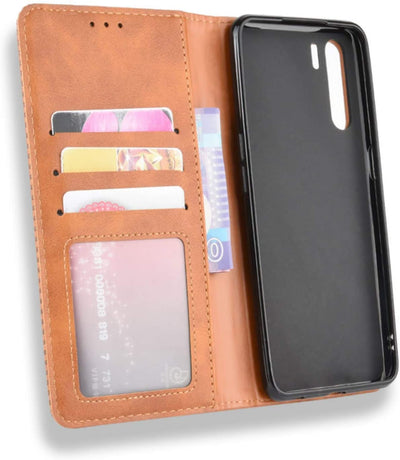 Excelsior Premium Leather Wallet flip Cover Case For Oppo F15