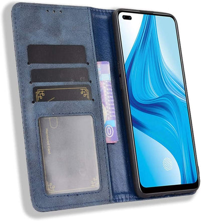 Oppo F17 Pro Leather Wallet flip case cover with card slots by Excelsior