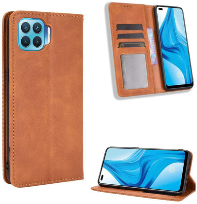 Excelsior Premium Leather Wallet flip Cover Case For Oppo F17 Pro