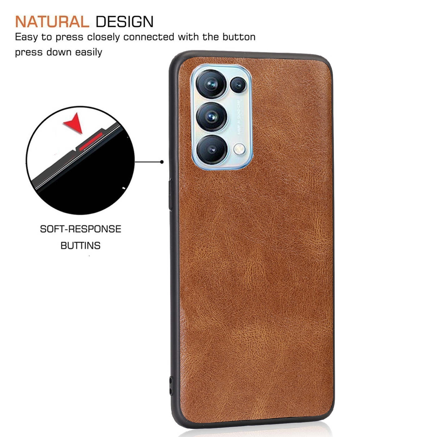 Excelsior Premium PU Leather Back Cover Case For Oppo Reno 5 Pro