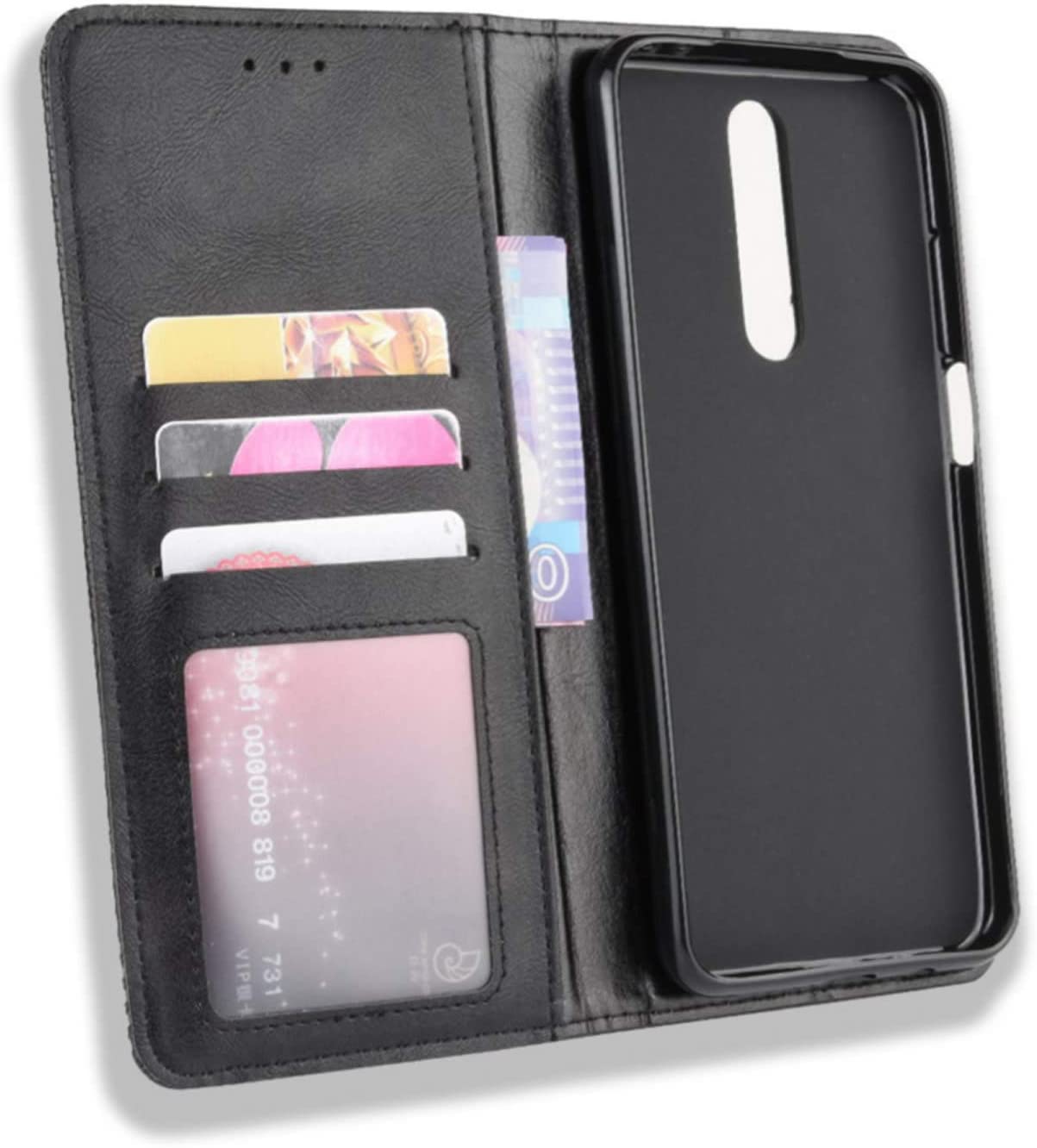 Poco X2 wallet flip cover case with soft tpu inner cover 