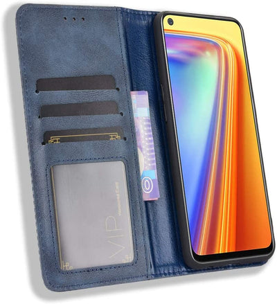 Realme Narzo 20 Pro Leather Wallet flip case cover with card slots by Excelsior