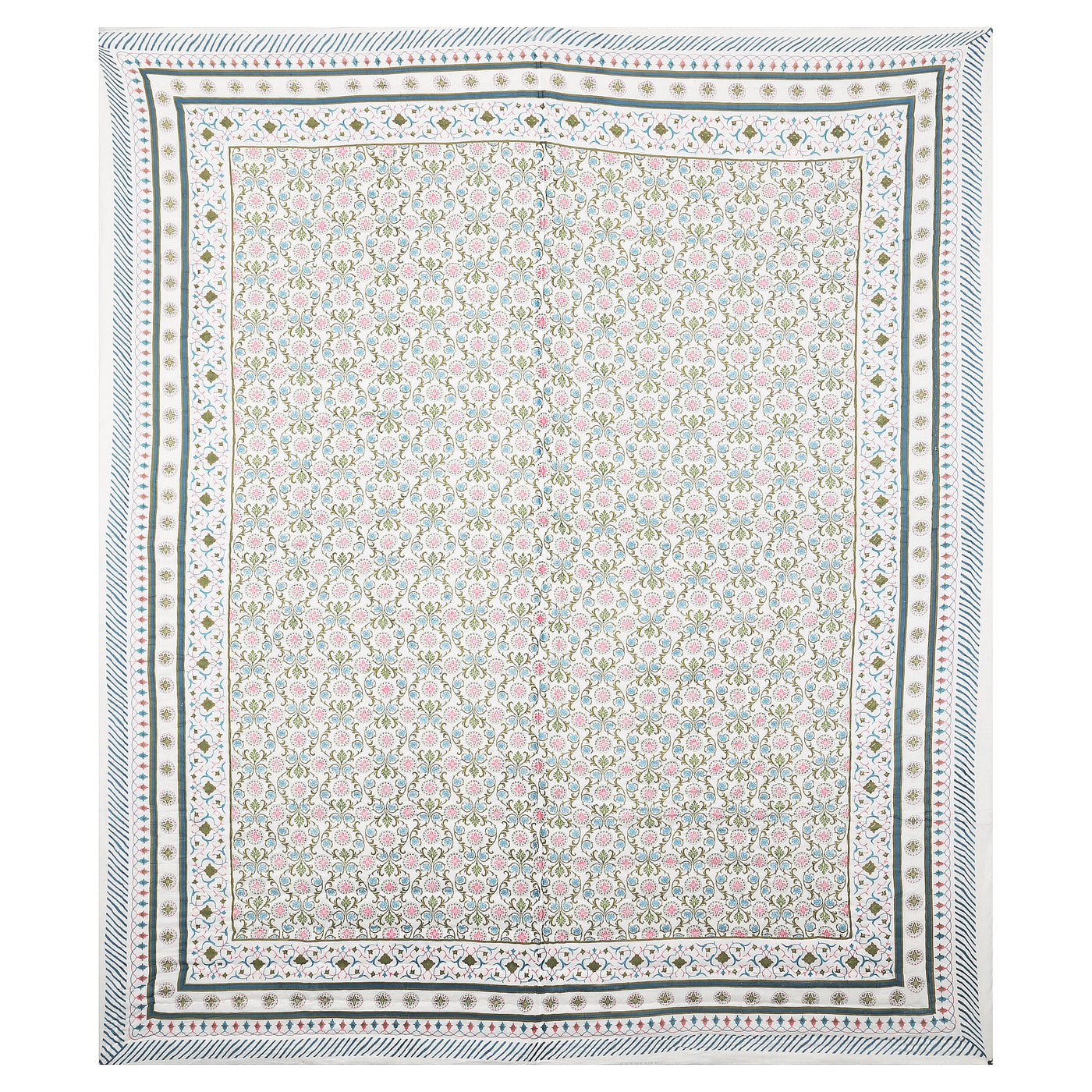 Braise Premium | Malmal with Cotton Filling | Jaipuri Razai Rajai | A/c Quilt for Double Bed | Large Size (RZEMP07)