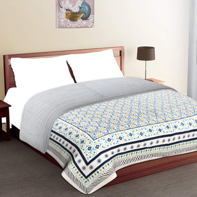 Braise Premium | Malmal with Cotton Filling | Jaipuri Razai Rajai | A/c Quilt for Double Bed | Large Size (RZEMP07)