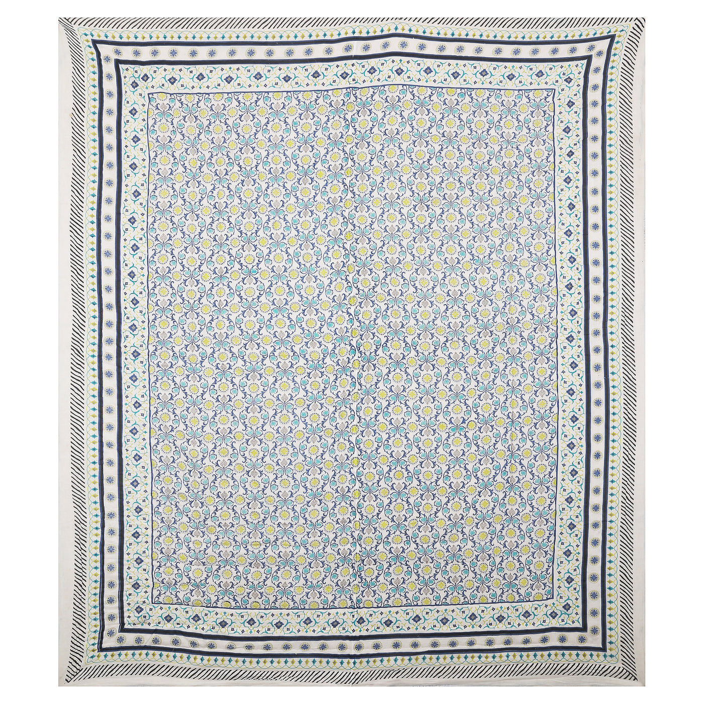Braise Premium | Malmal with Cotton Filling | Jaipuri Razai Rajai | A/c Quilt for Double Bed | Large Size (RZEMP07)