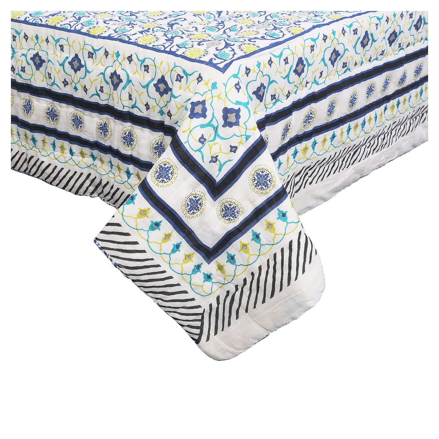 Braise Premium | Malmal with Cotton Filling | Jaipuri Razai Rajai | A/c Quilt for Double Bed | Large Size (RZEMP07)