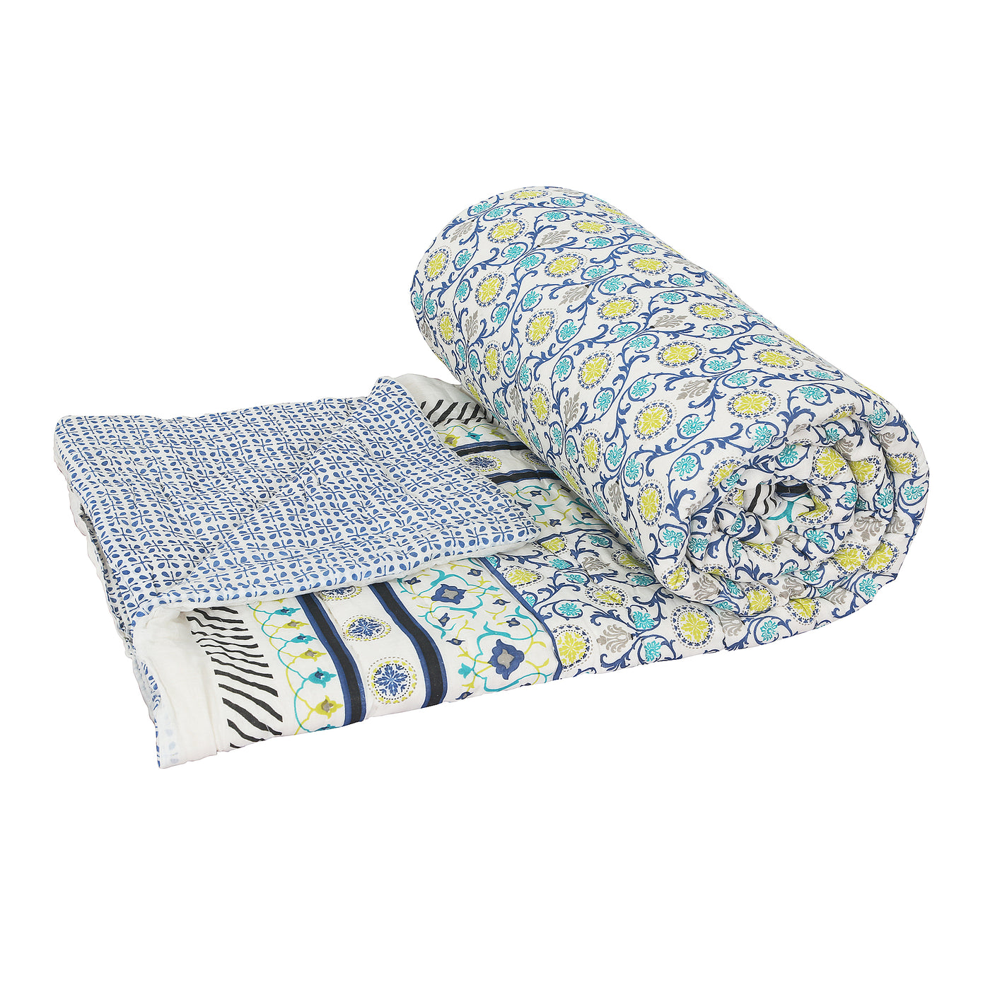 Braise Premium | Malmal with Cotton Filling | Jaipuri Razai Rajai | A/c Quilt for Double Bed | Large Size (RZEMP07)