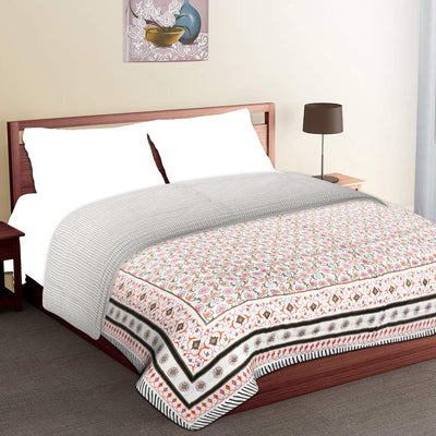 Braise Premium | Malmal with Cotton Filling | Jaipuri Razai Rajai | A/c Quilt for Double Bed | Large Size (RZEMP07)