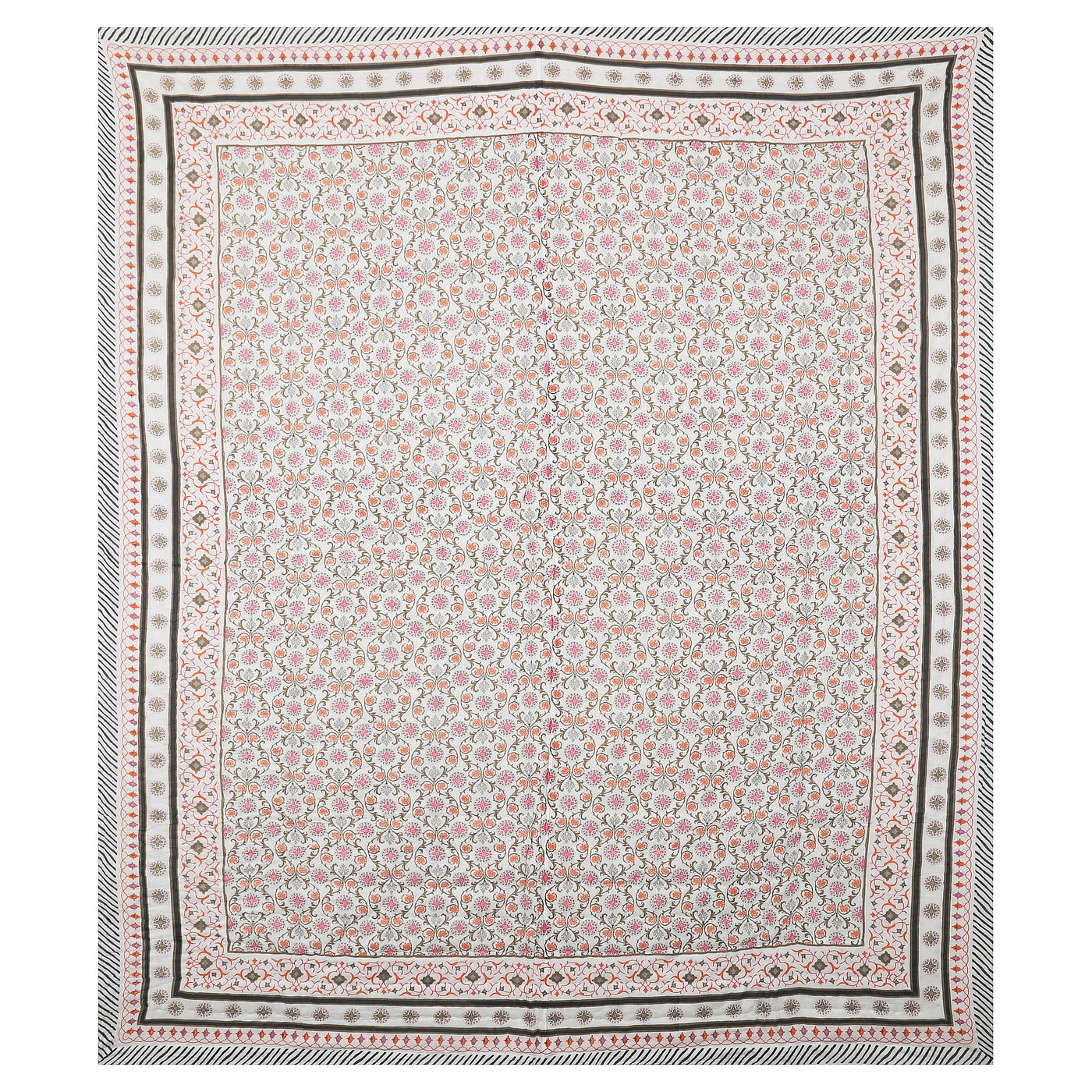 Braise Premium | Malmal with Cotton Filling | Jaipuri Razai Rajai | A/c Quilt for Double Bed | Large Size (RZEMP07)