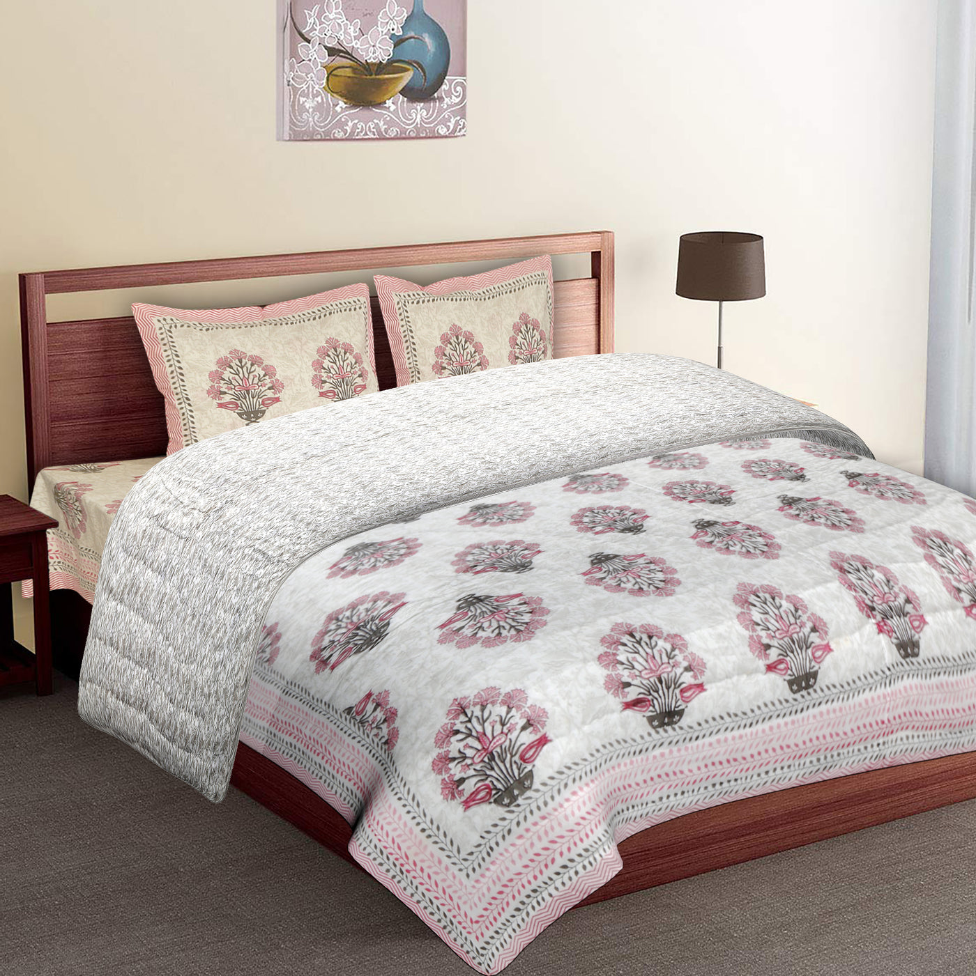 ac quilt double bed king size cotton