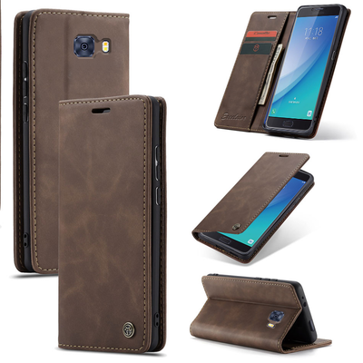 Excelsior Premium Leather Wallet flip Cover Case For Samsung Galaxy C7 Pro