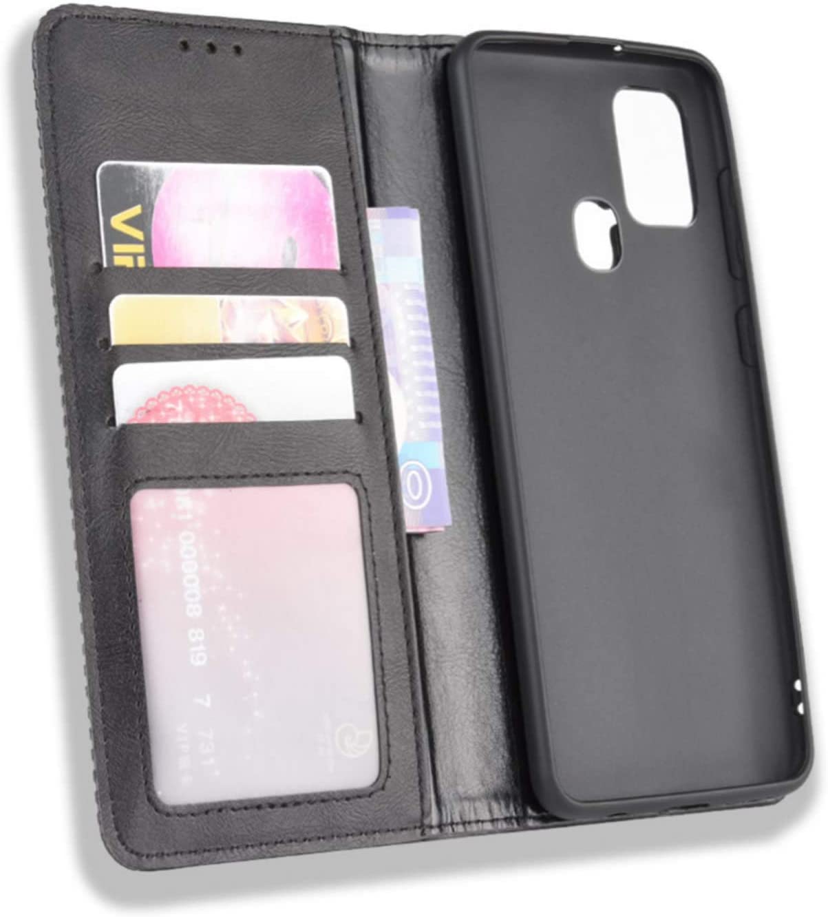 Samsung Galaxy A21s wallet flip cover case with soft tpu inner cover 