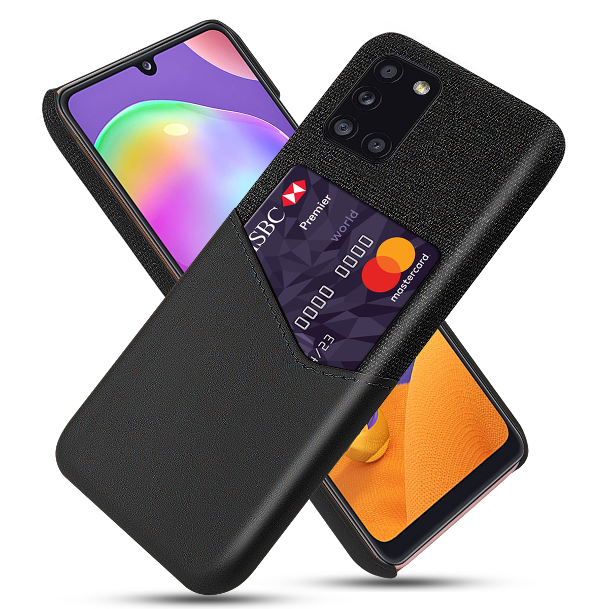 Samsung Galaxy A31 black color leather back cover case