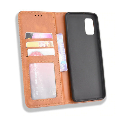 Samsung Galaxy A31 Leather Wallet flip case cover with card slots by Excelsior
