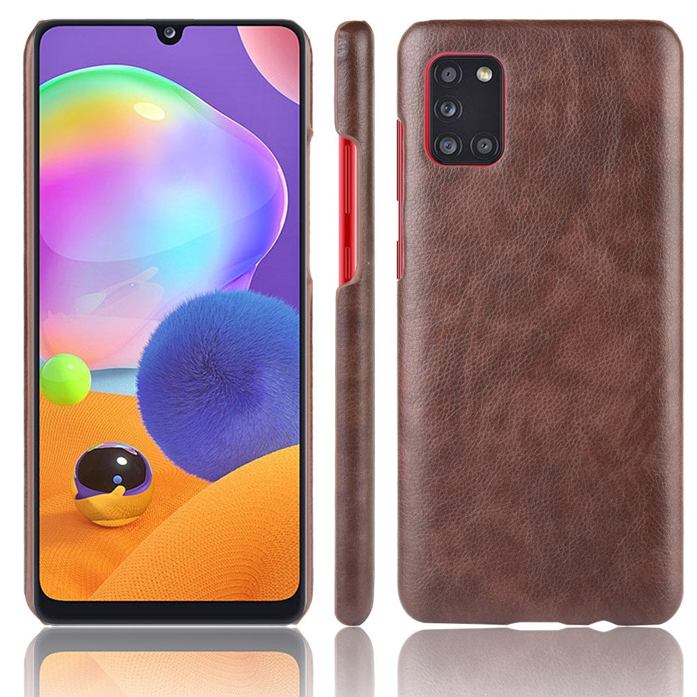 Samsung Galaxy A31 coffee color leather back cover case