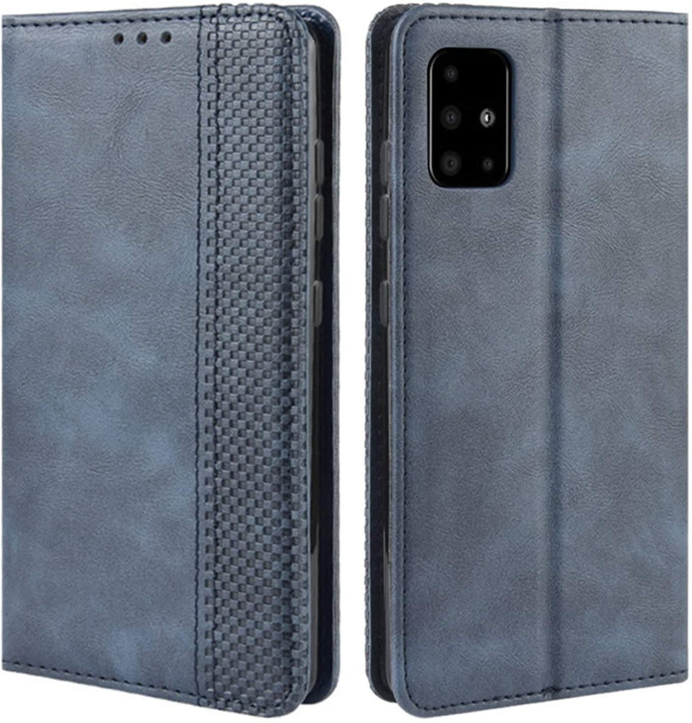 Samsung Galaxy A51 blue color leather wallet flip cover case By excelsior