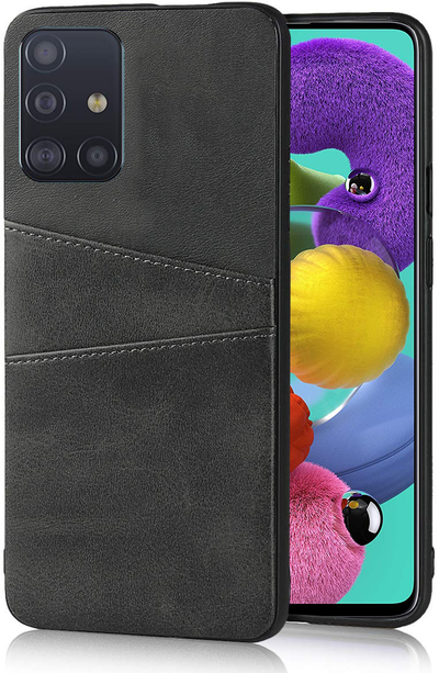 Samsung Galaxy A51 leather back case cover with card holder slot