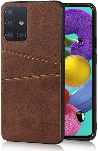 Samsung Galaxy A51 leather back case cover with card holder slot