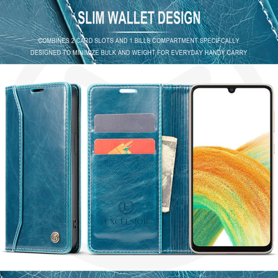 Excelsior Premium PU Leather Wallet flip Cover Case For Samsung Galaxy A53