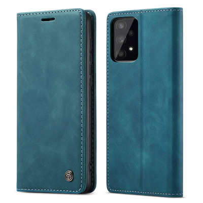 Samsung Galaxy A53 Blue color leather wallet flip cover case By excelsior