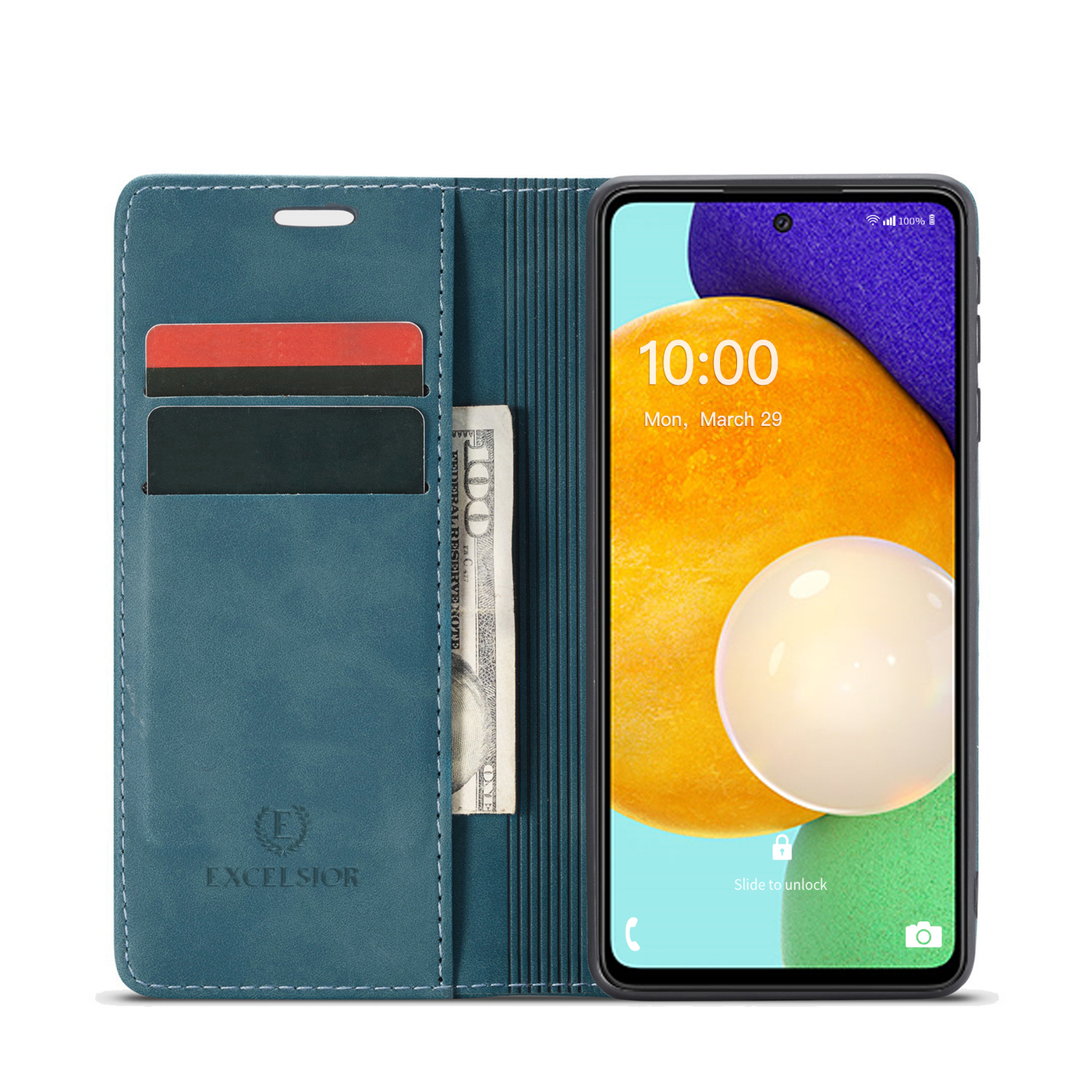 Excelsior Premium Leather Wallet flip Cover Case For Samsung Galaxy A53