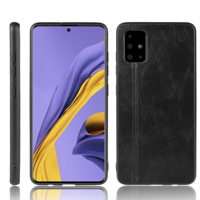 Samsung Galaxy A71 black color leather back cover case