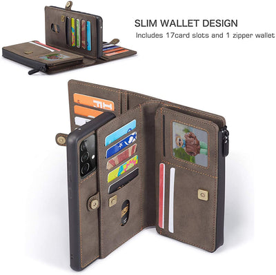 Samsung Galaxy A72 Leather Wallet flip case cover with card slots by Excelsior