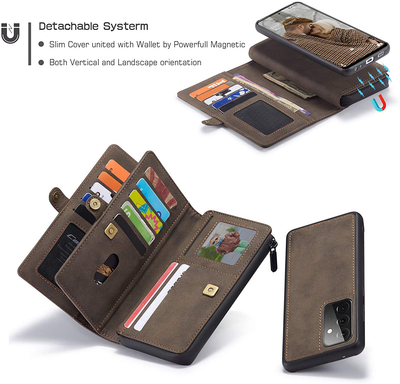 Samsung Galaxy A72 flip wallet cover with detachable back case cover