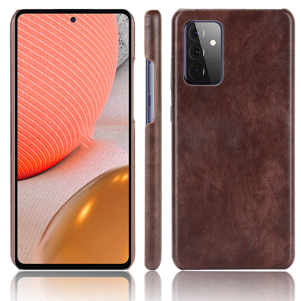 Samsung Galaxy A72 coffee color leather back cover case
