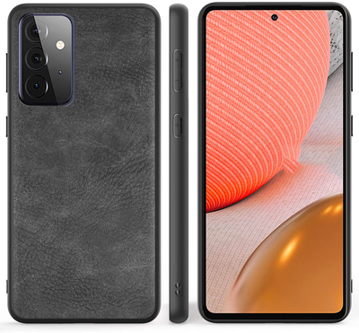 Samsung Galaxy A52s black color leather back cover case