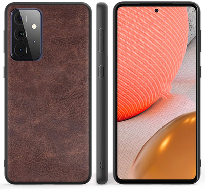 Samsung Galaxy A72 coffee color leather back cover case