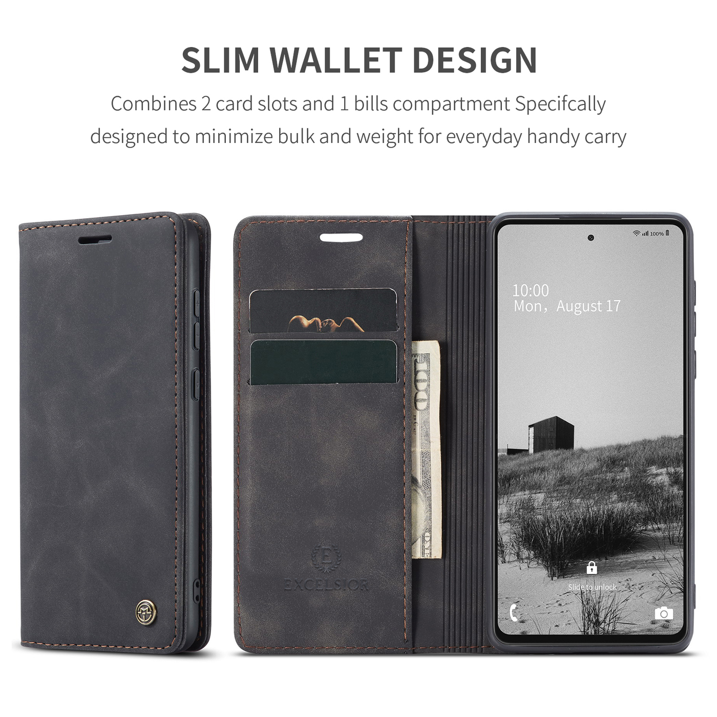 Excelsior Premium PU Leather Wallet flip Cover Case For Samsung Galaxy A73 5G