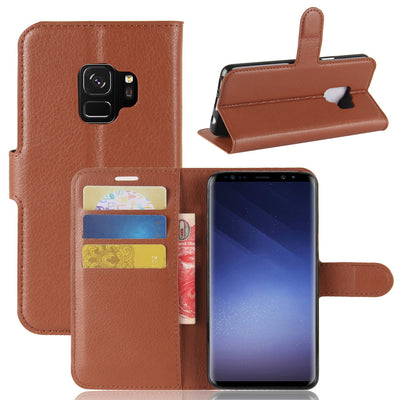 Samsung Galaxy A8 Plus brown color leather wallet flip cover case By excelsior