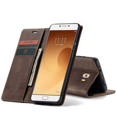 Samsung Galaxy C9 Pro Leather Wallet flip case with card slots by Excelsior