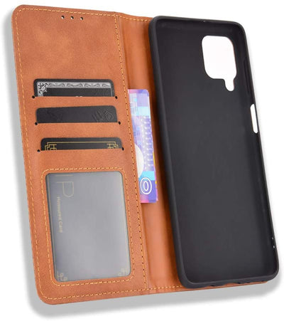 Samsung Galaxy F62 leather case with camera protection