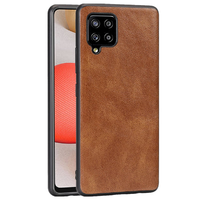 Samsung Galaxy F62 brown color leather back cover