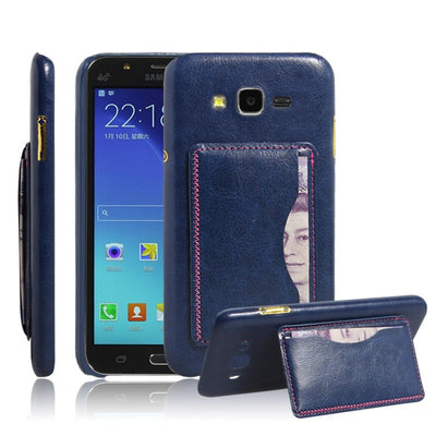 Excelsior Premium Card Holder | Leather Back Cover case for Samsung Galaxy J7 2016