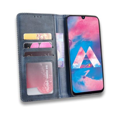 Samsung Galaxy M30s Leather Wallet flip case cover with card slots by Excelsior