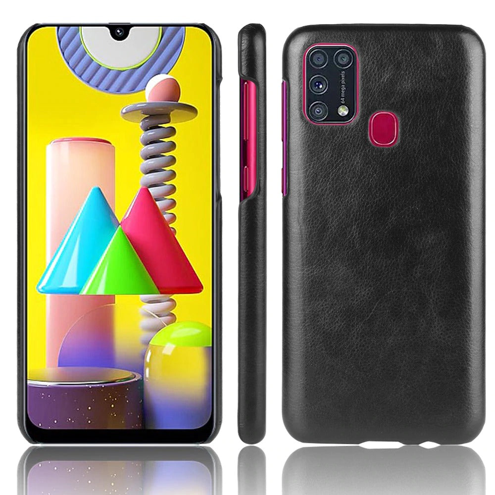 Samsung Galaxy M31 black color leather back cover case