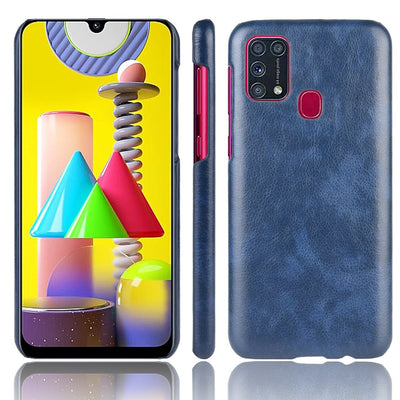Samsung Galaxy M31 blue color leather back cover case