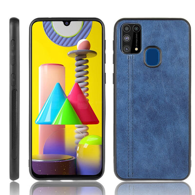 Samsung Galaxy M31 blue color leather back cover case
