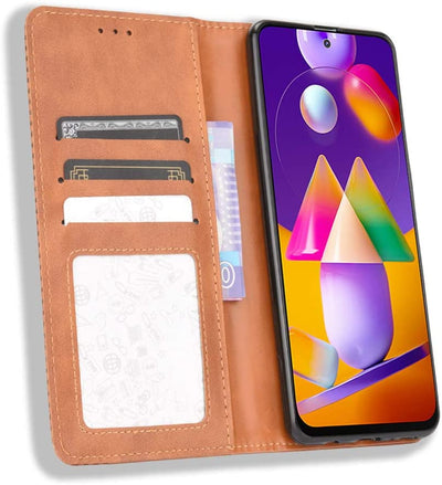 Excelsior Premium Leather Wallet flip Cover Case For Samsung Galaxy M31s