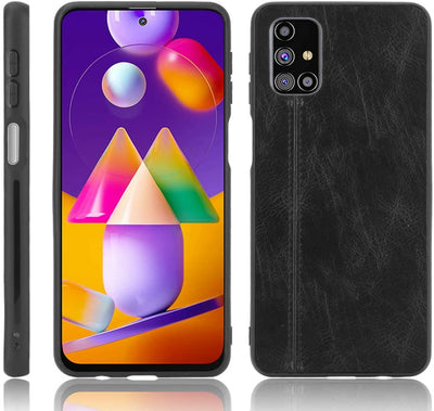 Samsung Galaxy M51 black color leather back cover case