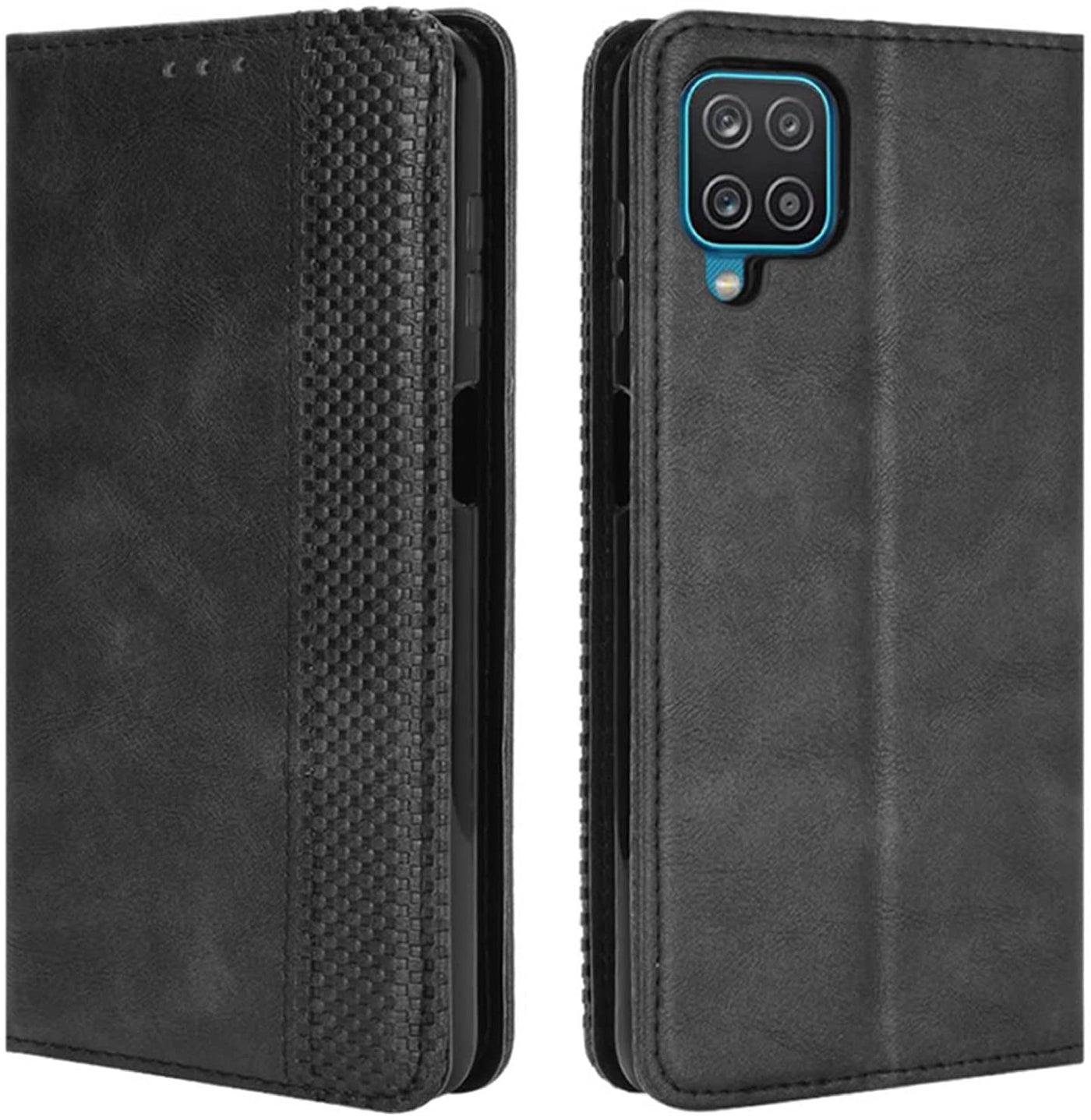 Samsung Galaxy M42 black color leather wallet flip cover case By excelsior