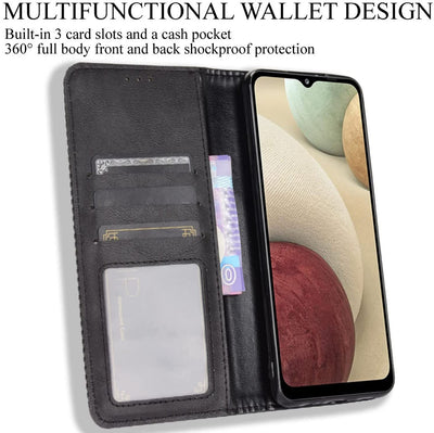 Samsung Galaxy M42 Leather Wallet flip case cover with card slots by Excelsior