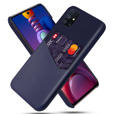 Samsung Galaxy M51 blue color leather back cover case