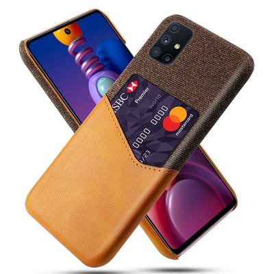 Samsung Galaxy M51 leather back case cover with card holder slot