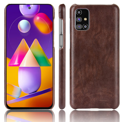 Samsung Galaxy M51 coffee color leather back cover case
