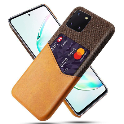 Samsung Galaxy Note 10 Lite brown color leather back cover with card holder by excelsior